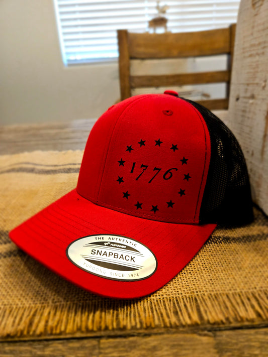 Red and back snapback 1776