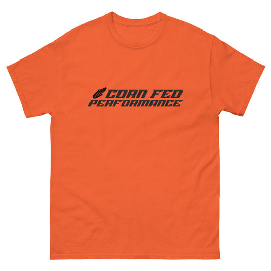 Men's short sleeve orange Corn Fed Performance shirt