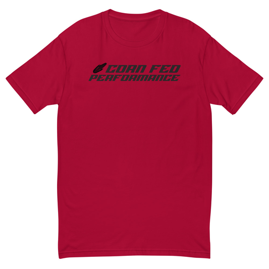 Men's short sleeve  red Corn Fed Performance shirt