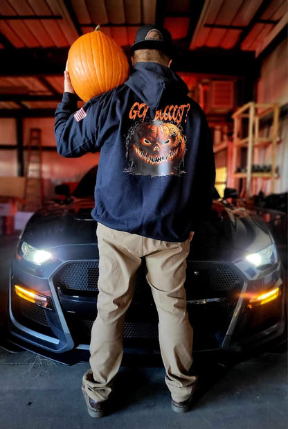 Halloween hoodie with Corn Fed Print