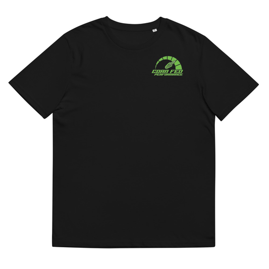 Men's short sleeve Corn Fed Performance shirt w Green Decal