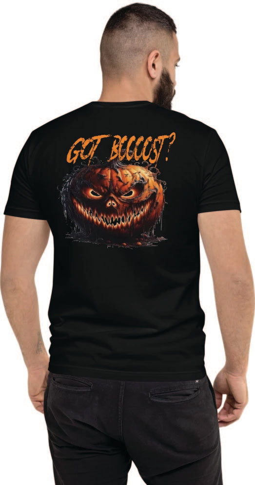 Short sleeve black Halloween Corn Fed Print