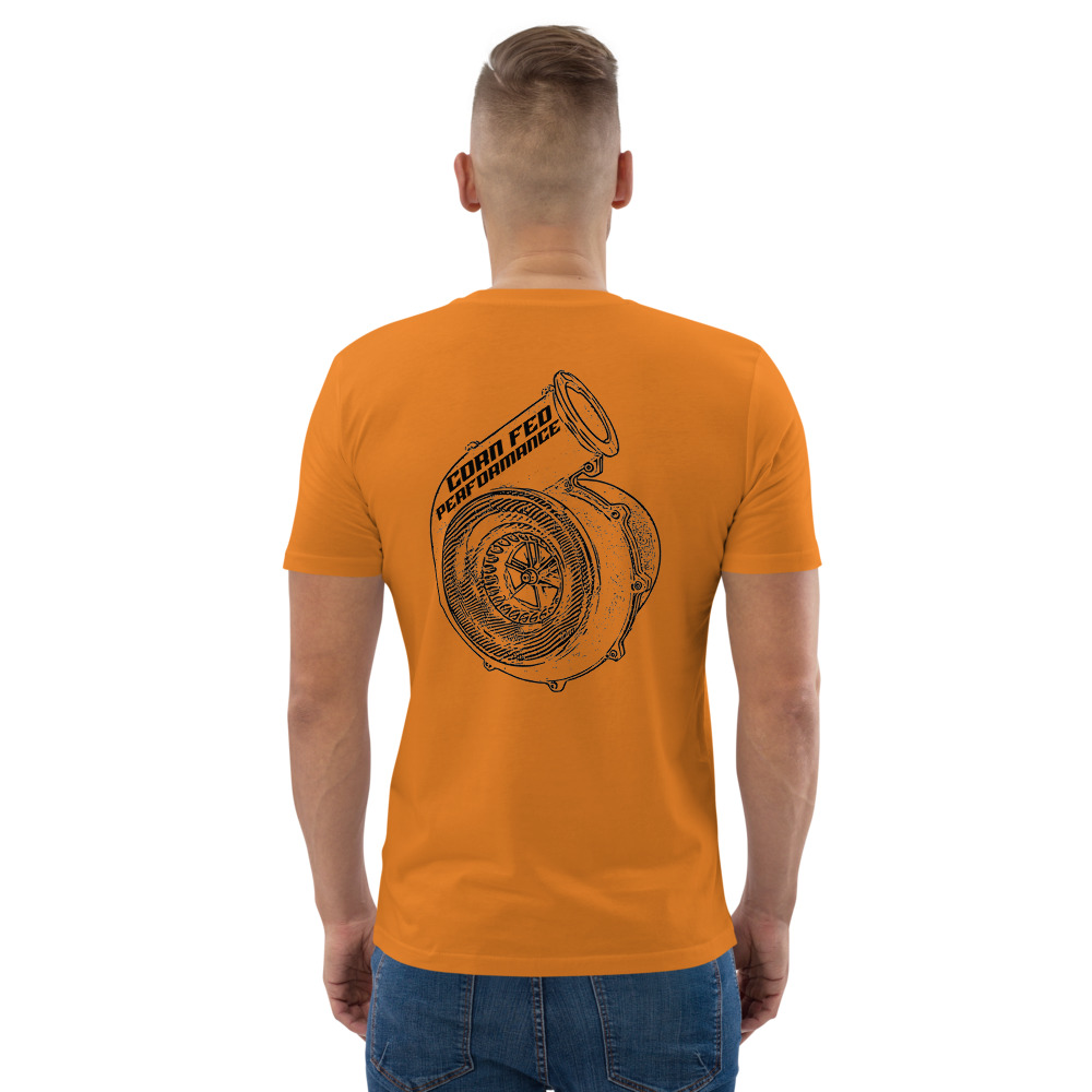 Men's short sleeve orange Corn Fed Performance shirt