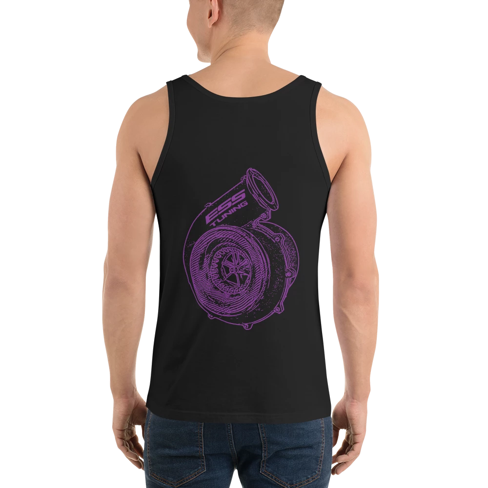 Men's tank top with purple print