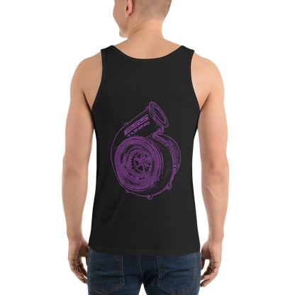 Men's tank top with purple print