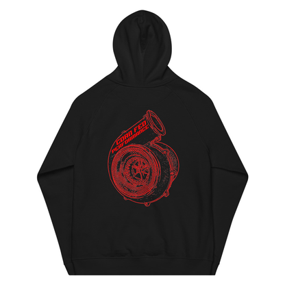 Corn Fed Performance Zipup Hoodie w Red decal