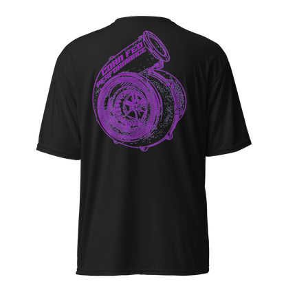 Black Corn Fed shirt with purple print