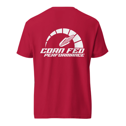 Red Tshirt with white Corn Fed logo