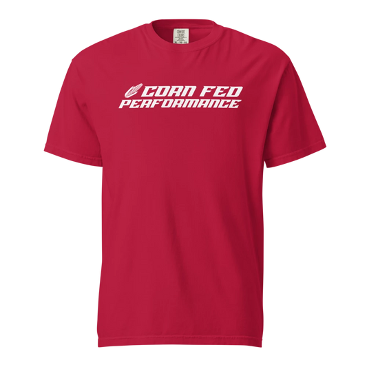 Red Tshirt with white Corn Fed logo