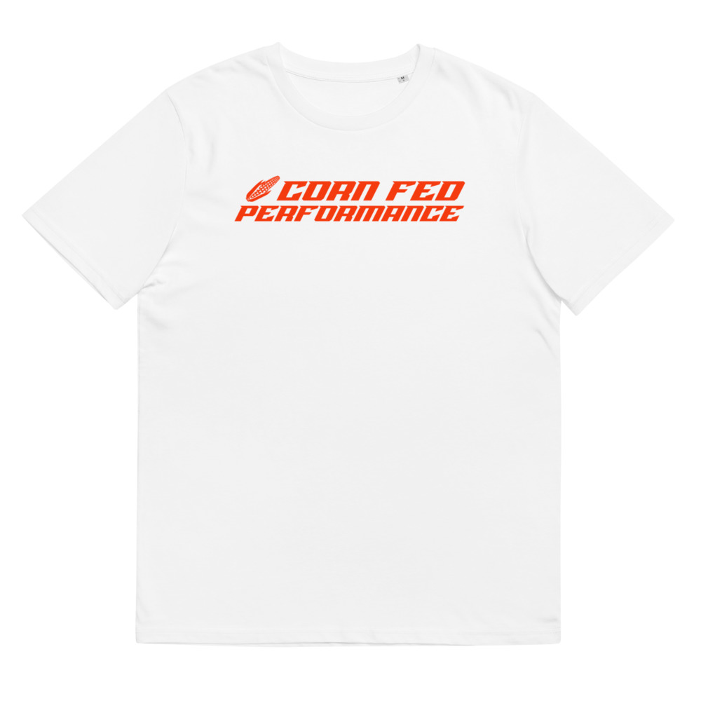 Men's short sleeve white Corn Fed Performance shirt